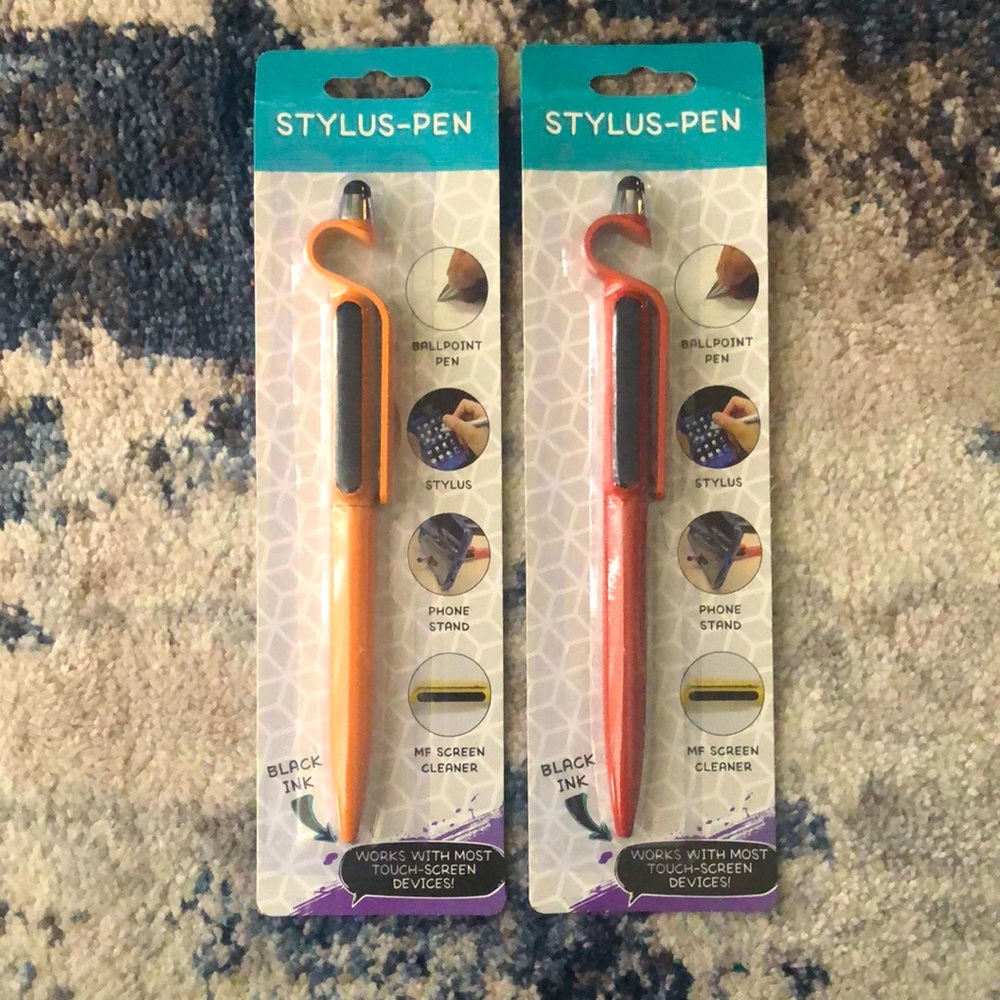 Red and Orange Multiuse Stylus Pens